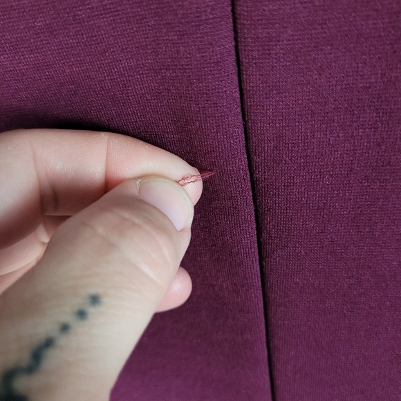 JACOB | asymmetrical stitch short sleeve business conservative party dress - Picture 4 of 9